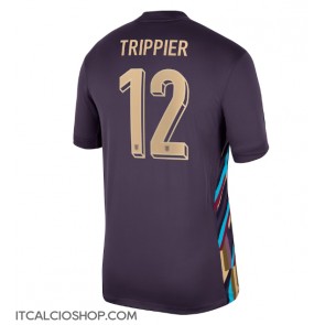 Inghilterra Kieran Trippier #12 Seconda Maglia Europei 2024 Manica Corta